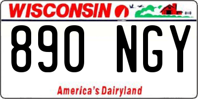 WI license plate 890NGY