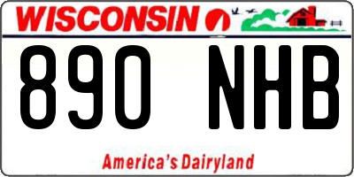 WI license plate 890NHB