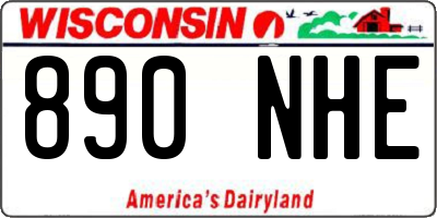 WI license plate 890NHE