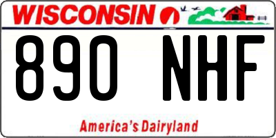 WI license plate 890NHF