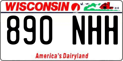 WI license plate 890NHH