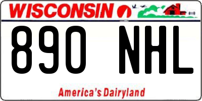 WI license plate 890NHL