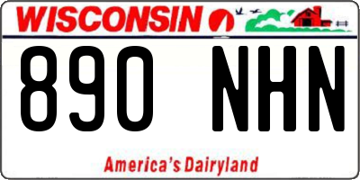 WI license plate 890NHN