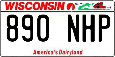 WI license plate 890NHP