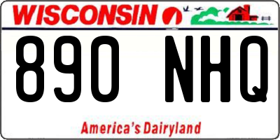 WI license plate 890NHQ