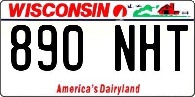 WI license plate 890NHT