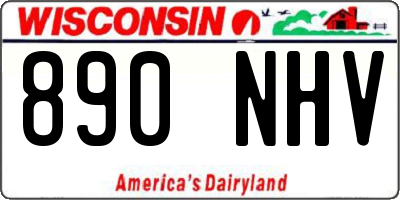 WI license plate 890NHV
