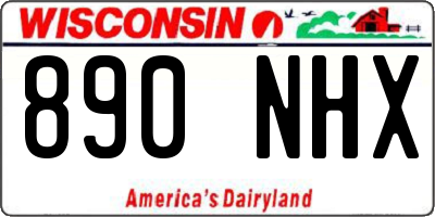 WI license plate 890NHX