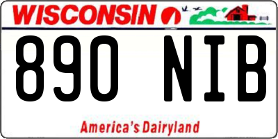 WI license plate 890NIB