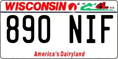 WI license plate 890NIF