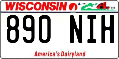 WI license plate 890NIH