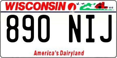 WI license plate 890NIJ