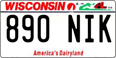 WI license plate 890NIK