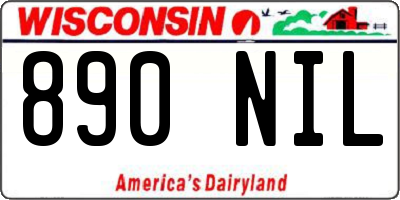 WI license plate 890NIL