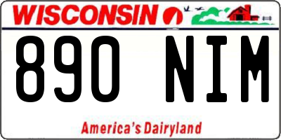 WI license plate 890NIM