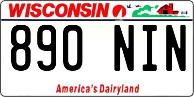 WI license plate 890NIN