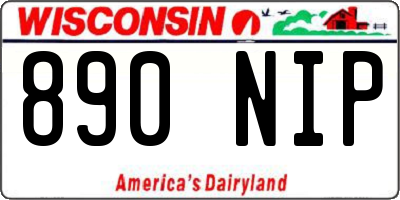 WI license plate 890NIP