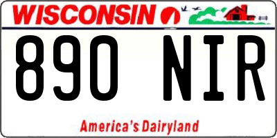 WI license plate 890NIR