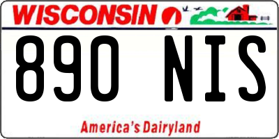 WI license plate 890NIS