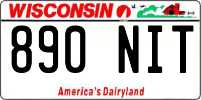 WI license plate 890NIT