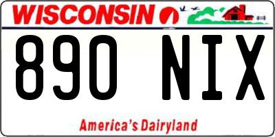 WI license plate 890NIX