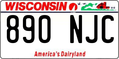 WI license plate 890NJC