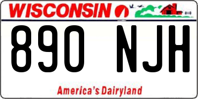WI license plate 890NJH