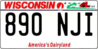 WI license plate 890NJI