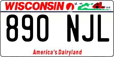 WI license plate 890NJL