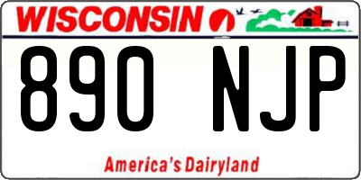 WI license plate 890NJP