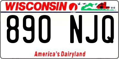 WI license plate 890NJQ