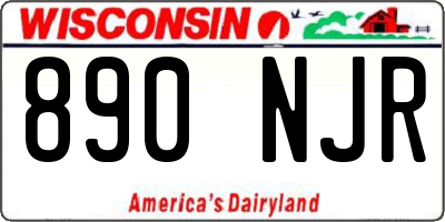 WI license plate 890NJR