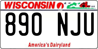WI license plate 890NJU