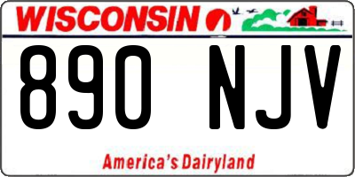 WI license plate 890NJV