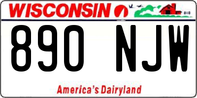 WI license plate 890NJW