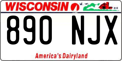 WI license plate 890NJX