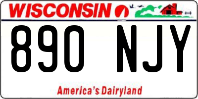WI license plate 890NJY