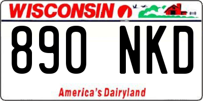 WI license plate 890NKD