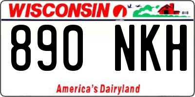 WI license plate 890NKH