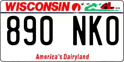 WI license plate 890NKO