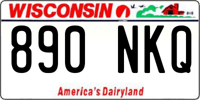 WI license plate 890NKQ