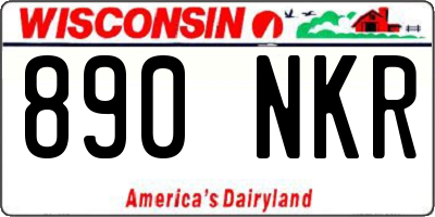 WI license plate 890NKR