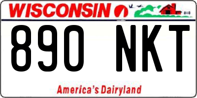 WI license plate 890NKT