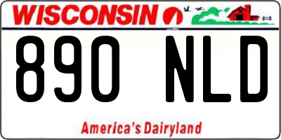 WI license plate 890NLD