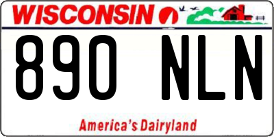WI license plate 890NLN