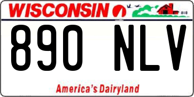 WI license plate 890NLV