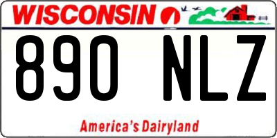 WI license plate 890NLZ