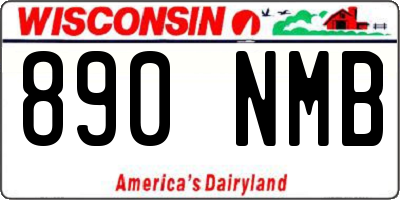WI license plate 890NMB