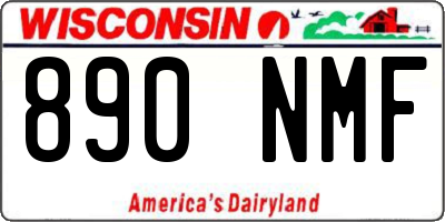 WI license plate 890NMF