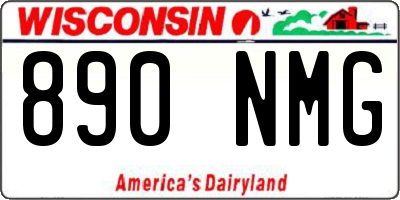 WI license plate 890NMG
